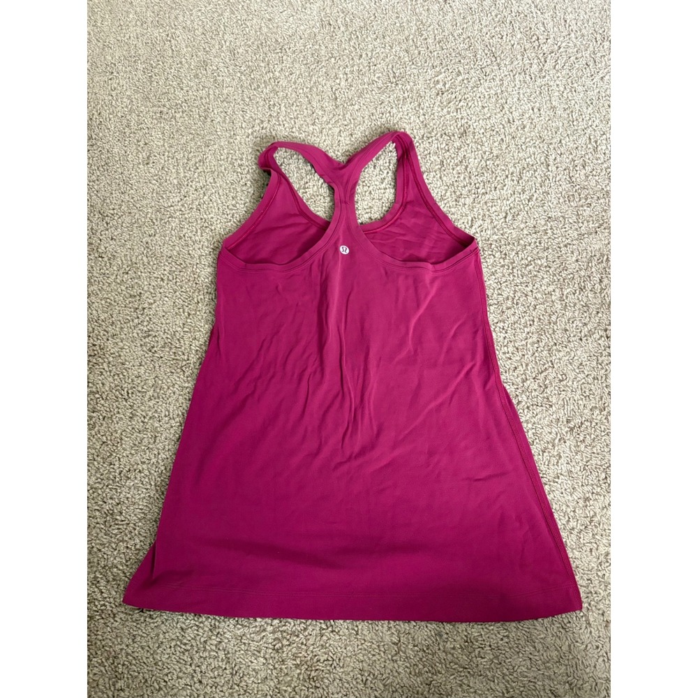 Lululemon Cool Racerback Tank Top Berry Pink Yoga Athletic Gym Shirt Women - Picture 2 of 4
